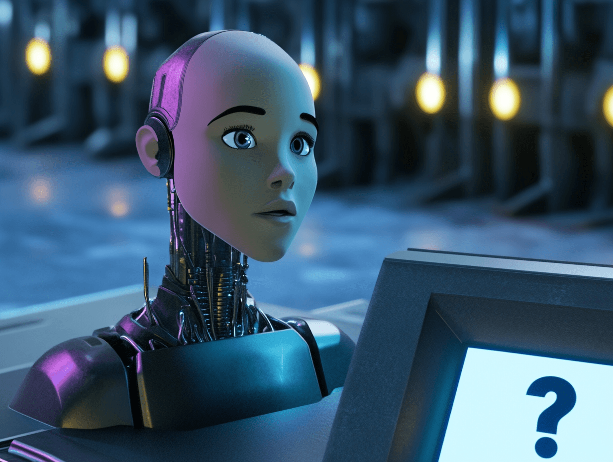 AI looking confused at a vague prompt